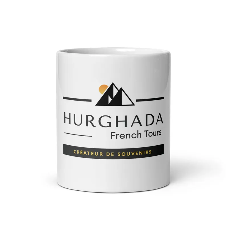 White glossy mug