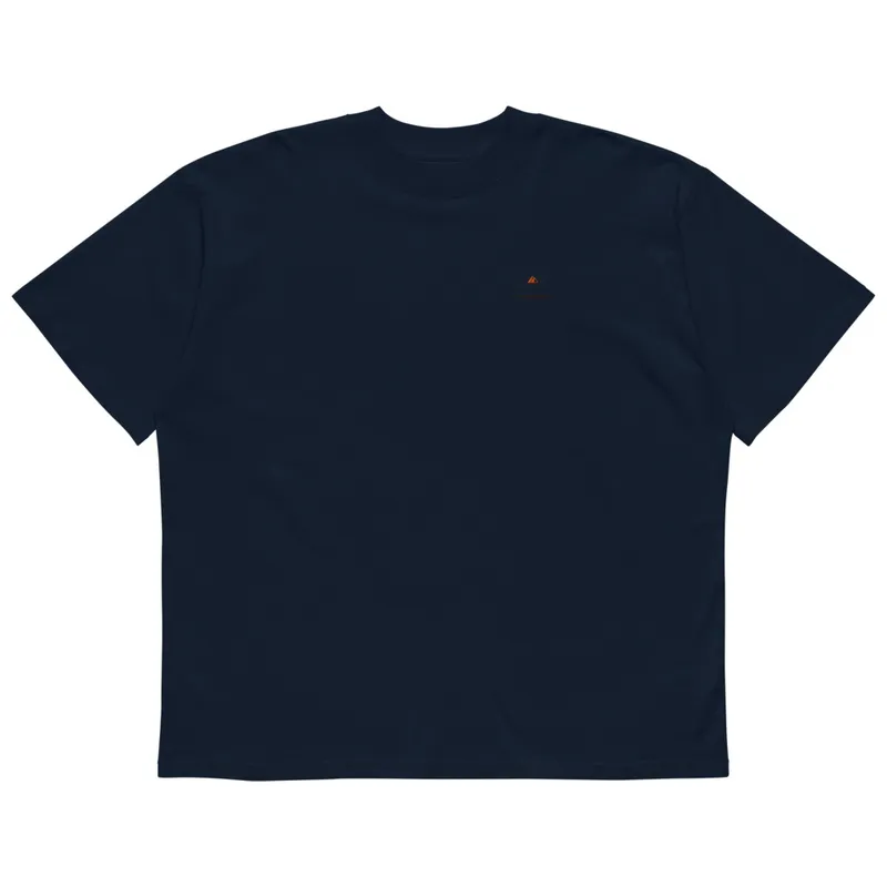 Unisex organic oversized high neck t-shirt